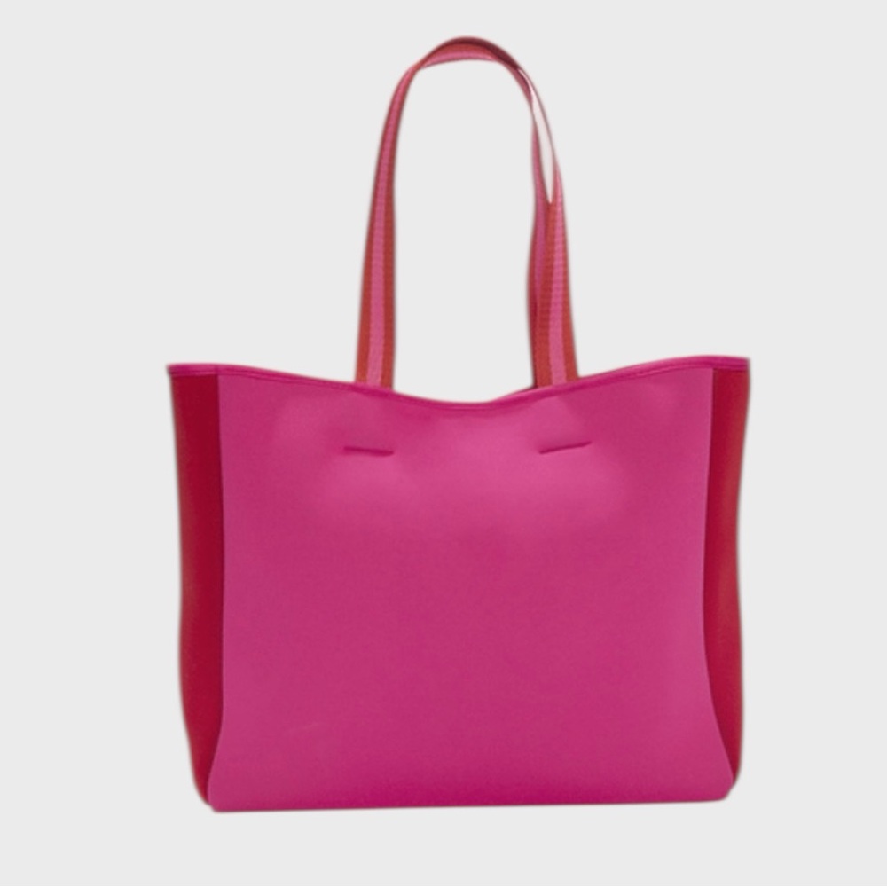 Summersalt Neoprene Beach Tote In Pink And Red NWT